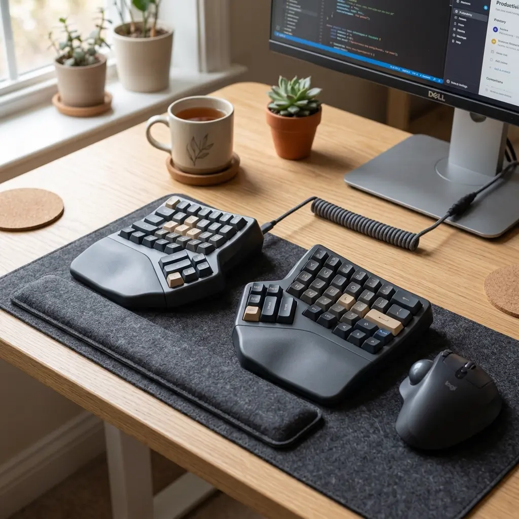 Modern ergonomic keyboard designs