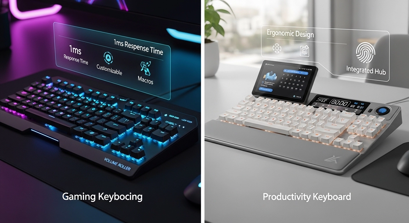 Gaming vs Productivity Keyboard comparison 2026
