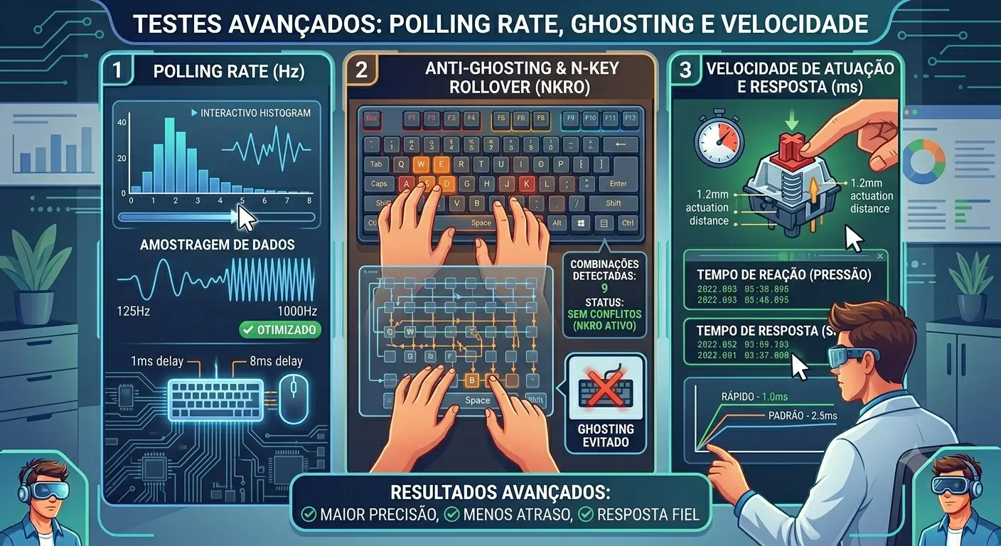 Teste avançado de teclado online